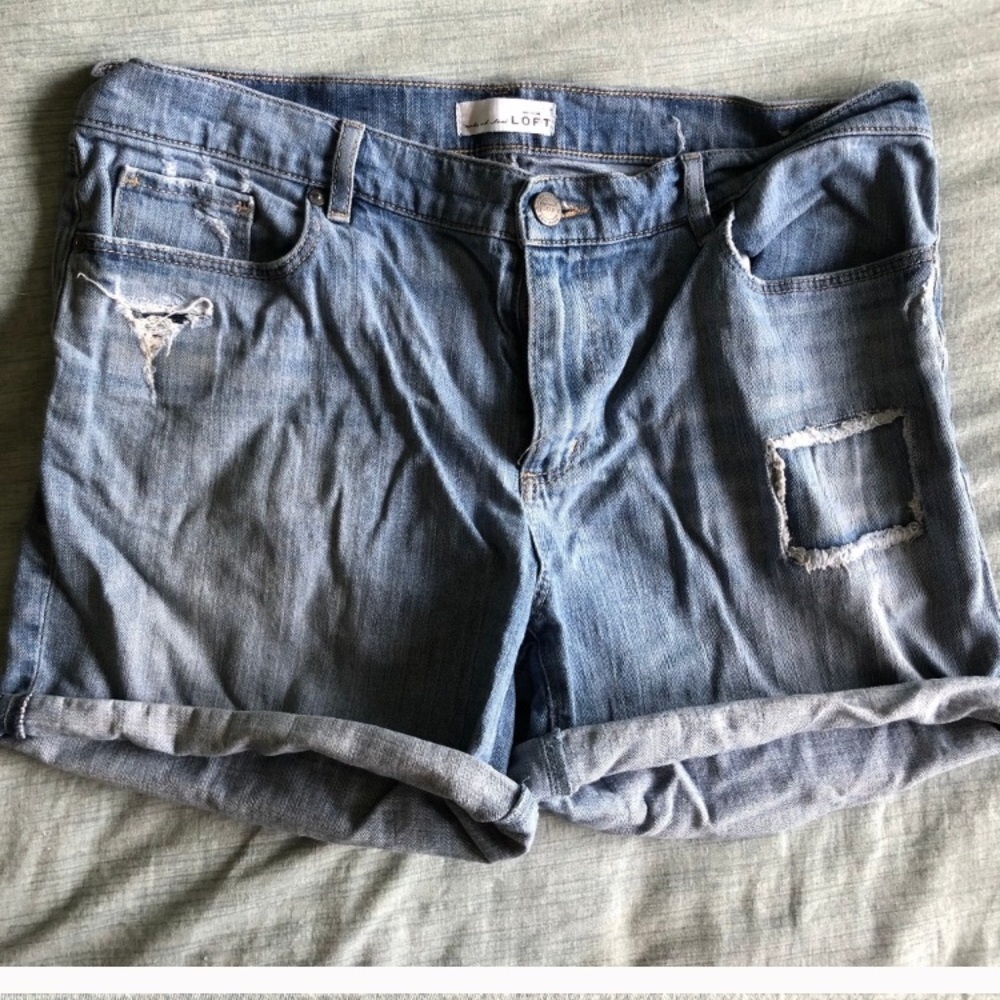 Loft Denim Rolled shorts